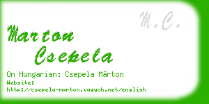 marton csepela business card