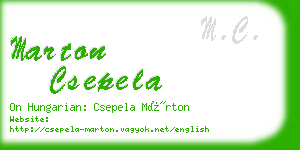 marton csepela business card